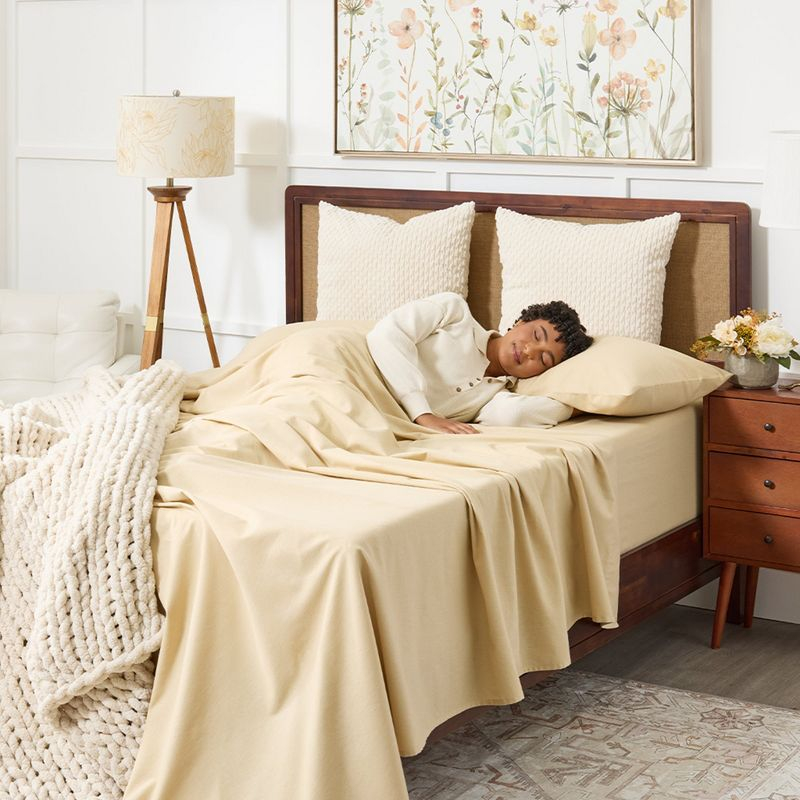 Cosy House Collection Flannel Bed Sheet Set - Dark Grey, Queen