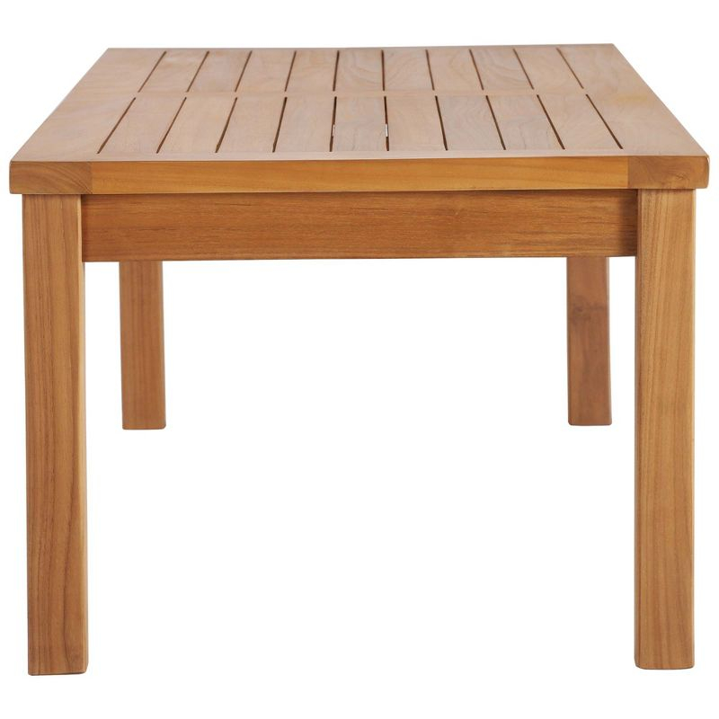 Modway Upland Patio Coffee Table – Teak Wood, 42" Natural Finish