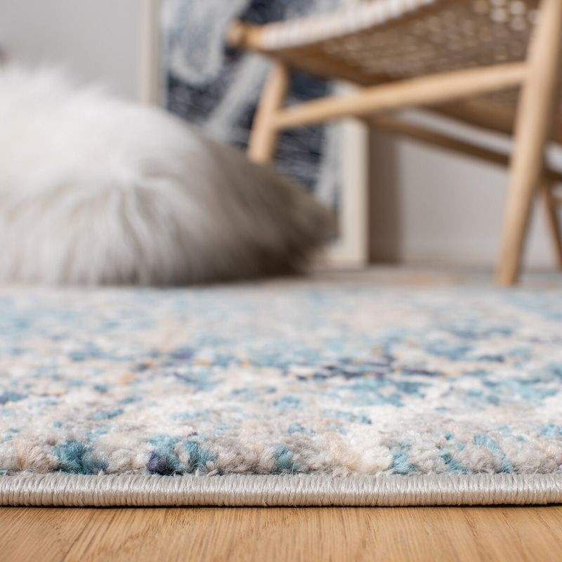 Madison MAD494 Power Loomed Area Rug - Grey/Blue - 6'7"x6'7" - Safavieh.