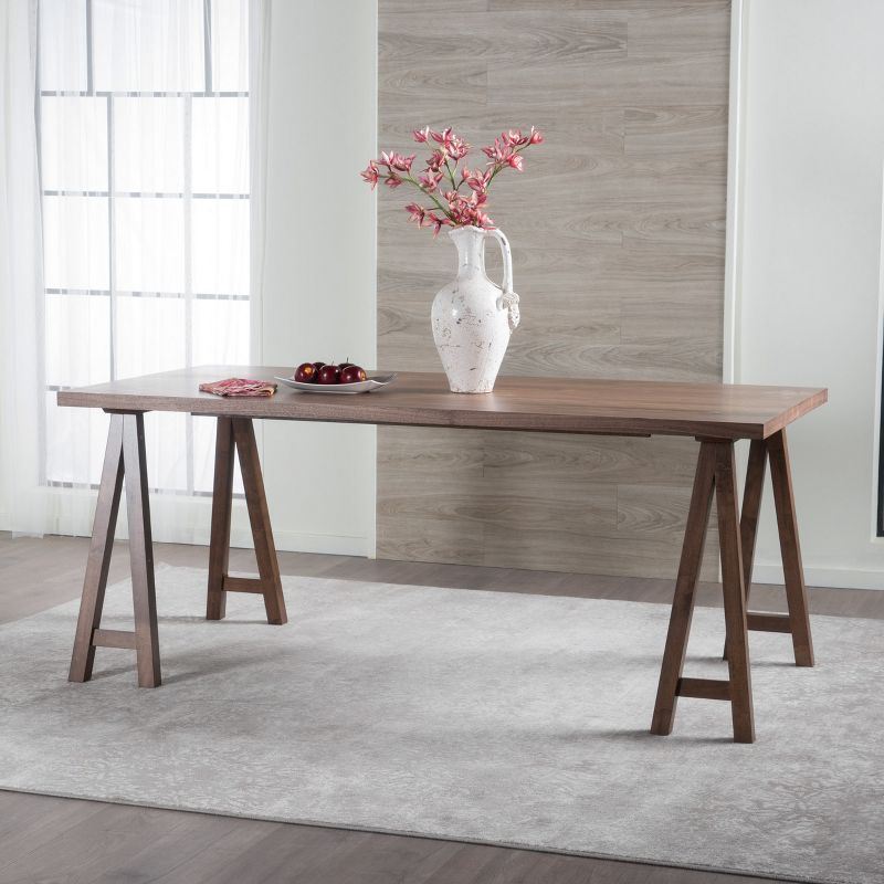 Sabine 71" Rectangular Farmhouse Wood Dining Table: Seats 8, Rubberwood & Oak - Christopher Knight Home