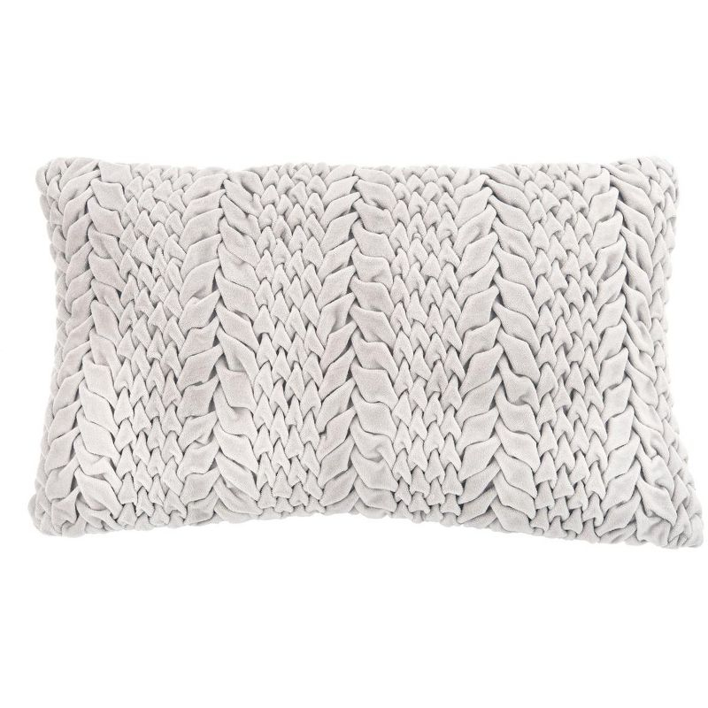 Barlett Pillow - Light Grey - 12"X20" - Safavieh