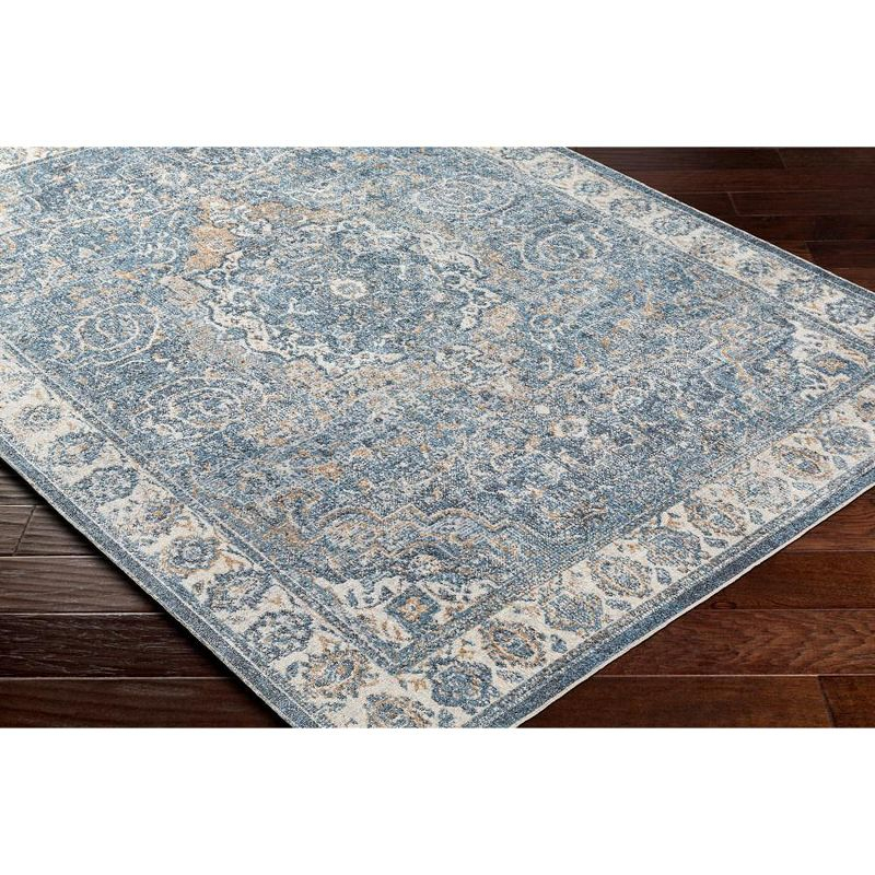Mark & Day Elsmore 6'7"x9' Rectangle Washable Woven Indoor Area Rugs Navy Blue