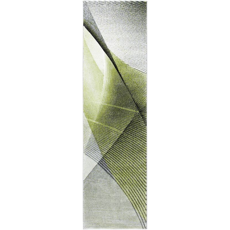 Hollywood HLW715 Machine Made Accent Rug - 2'3"x4' - Grey/Green - Safavieh