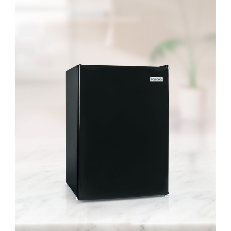 Igloo IRF16BK6A 1.6 Cu. Ft. Single Door Refrigerator with Freezer, Black