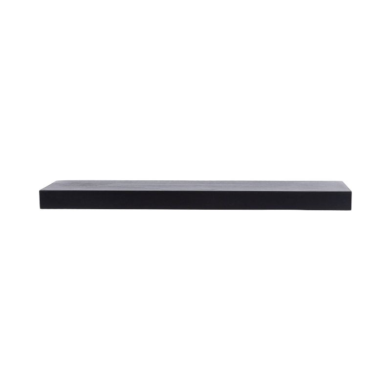 Kate & Laurel All Things Decor 36"x8" Havlock Wood Floating Shelf Black