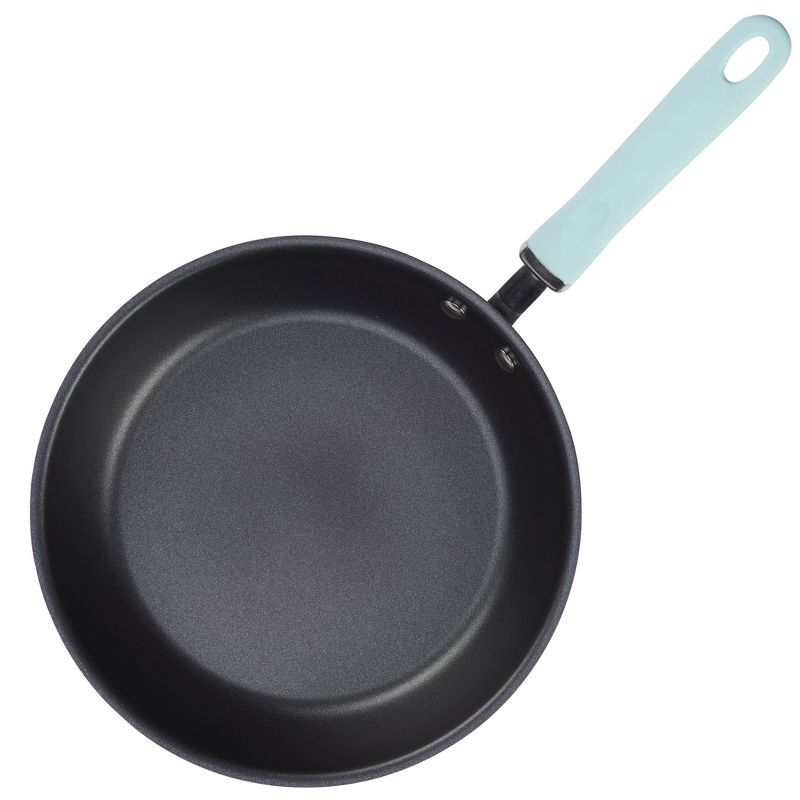Rachael Ray Create Delicious 11pc Hard Anodized Nonstick Cookware Set Light Blue Handles