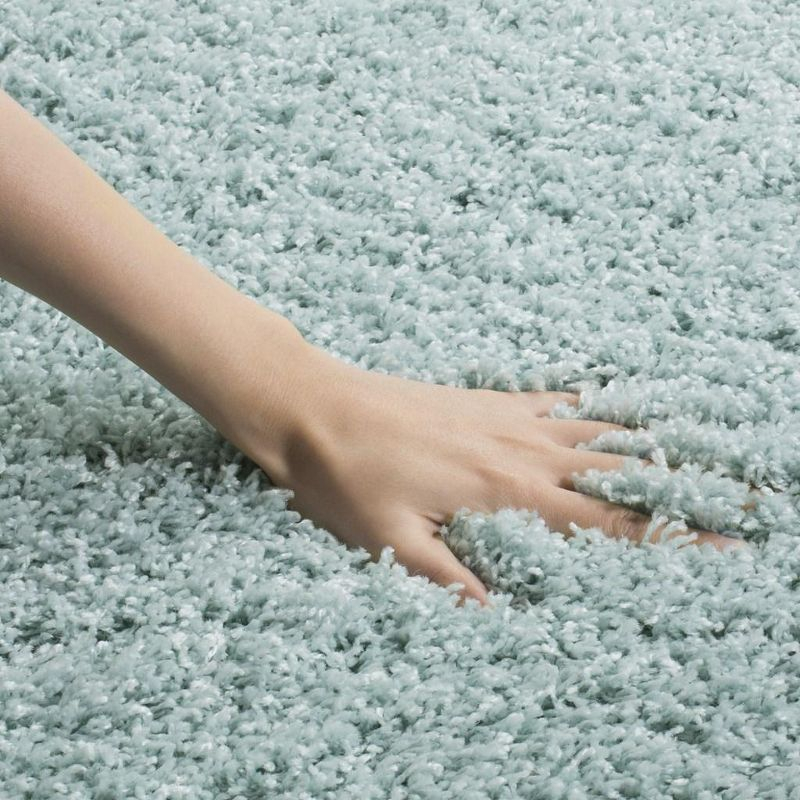 Laguna Shag SGL303 Power Loomed Indoor Area Rug - Light Blue - 6'7"x6'7" - Safavieh.