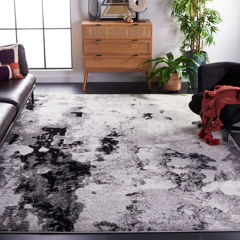 Adirondack ADR134 Machine Made Indoor Area Rug - Grey/Black - 11'x15' - Safavieh