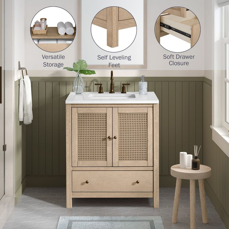 Alaterre Furniture Lucca 30in Bathroom Vanity
