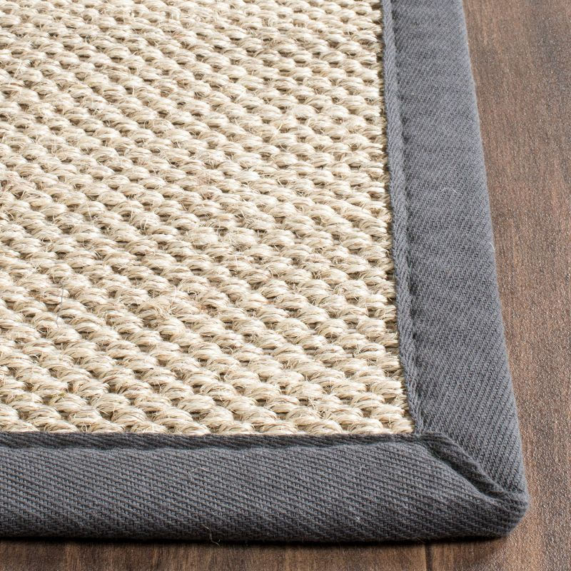 Natural Fiber NF143 Power Loomed Indoor Area Rug - Marble/Dark Grey - 9'x12' - Safavieh