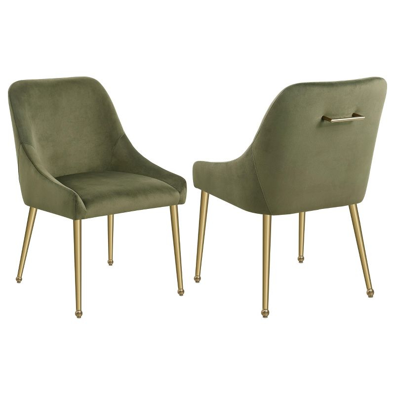 Coaster Home Furnishings Mayette Parsons Wingback Dining Side Chairs Olive (Set of 2)