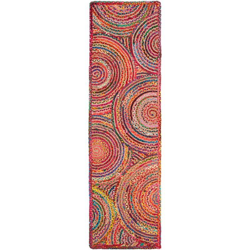 Cape Cod CAP203 Woven Indoor Runner Rug - Red/Multi - 2'3"x10' - Safavieh