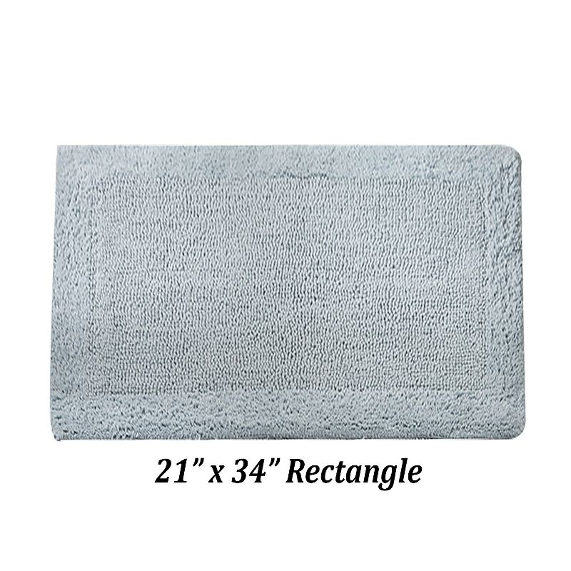 Better Trends Edge 100% Cotton Tufted Reversible Bath Rug 21" x 34" Rectangle - Blue