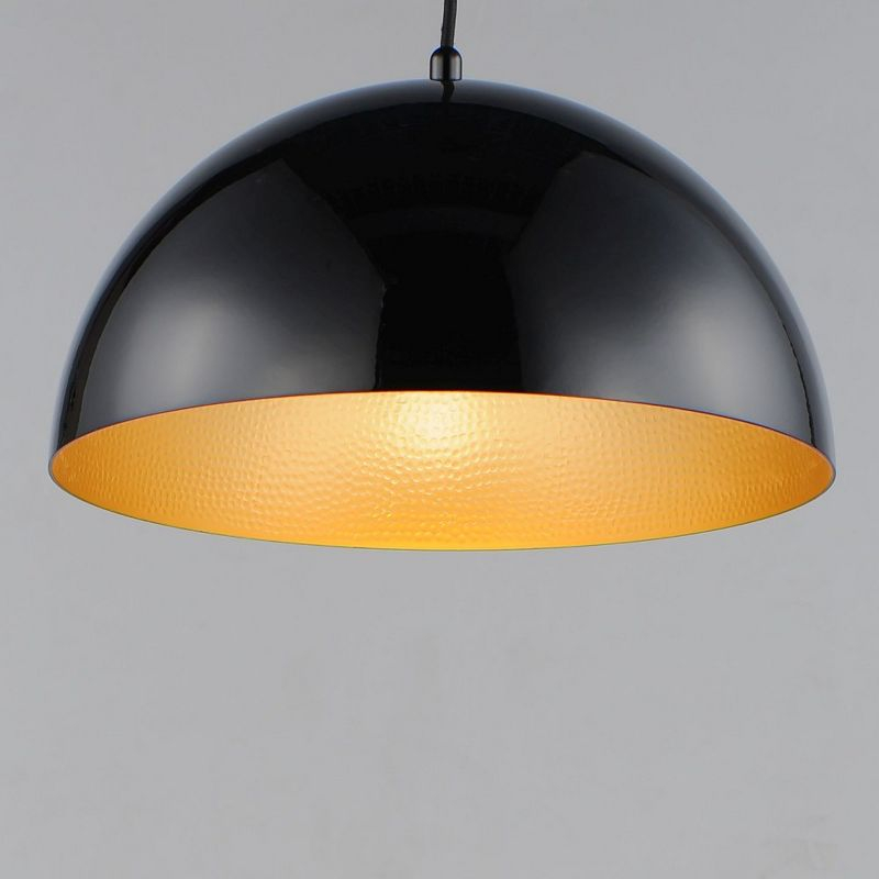 ET2 Lighting Hemisphere 1 - Light Pendant in  Gloss Black/Gold