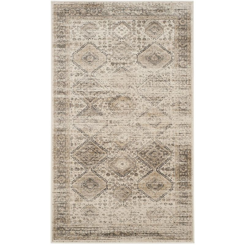 Vintage VTG118 Power Loomed Indoor Skid-Resistant Area Rug - Stone - 4'x5'7" - Safavieh