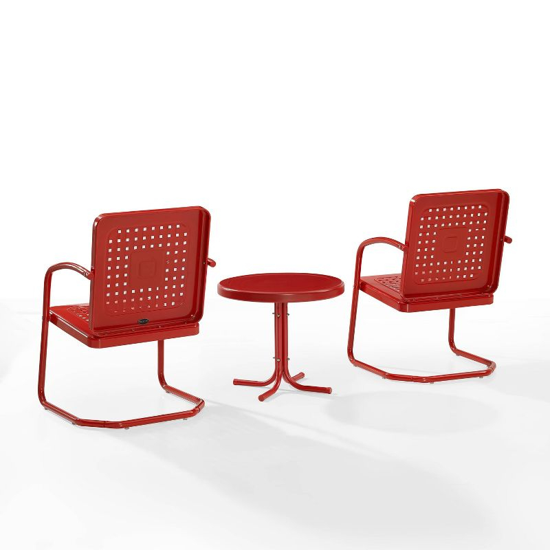 Crosley 3pc Bates Outdoor Patio Chair Set Red