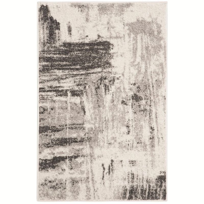 Adirondack ADR133 Machine Made Indoor Accent Rug - Ivory/Grey - 2'-6"x4' - Safavieh