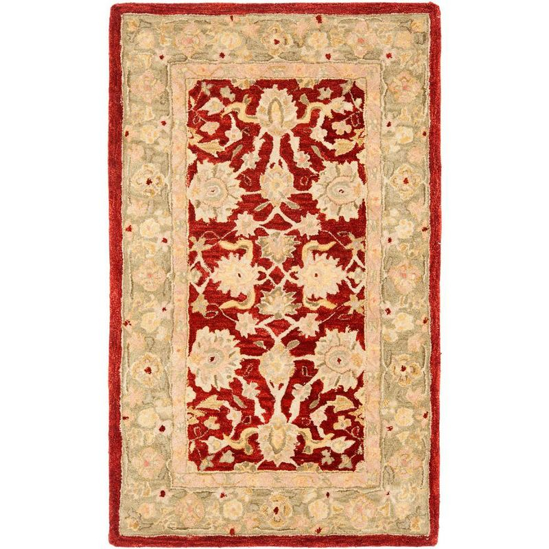 Anatolia AN522 Hand Tufted Indoor Accent Rug - Red/Moss - 2'x3' - Safavieh