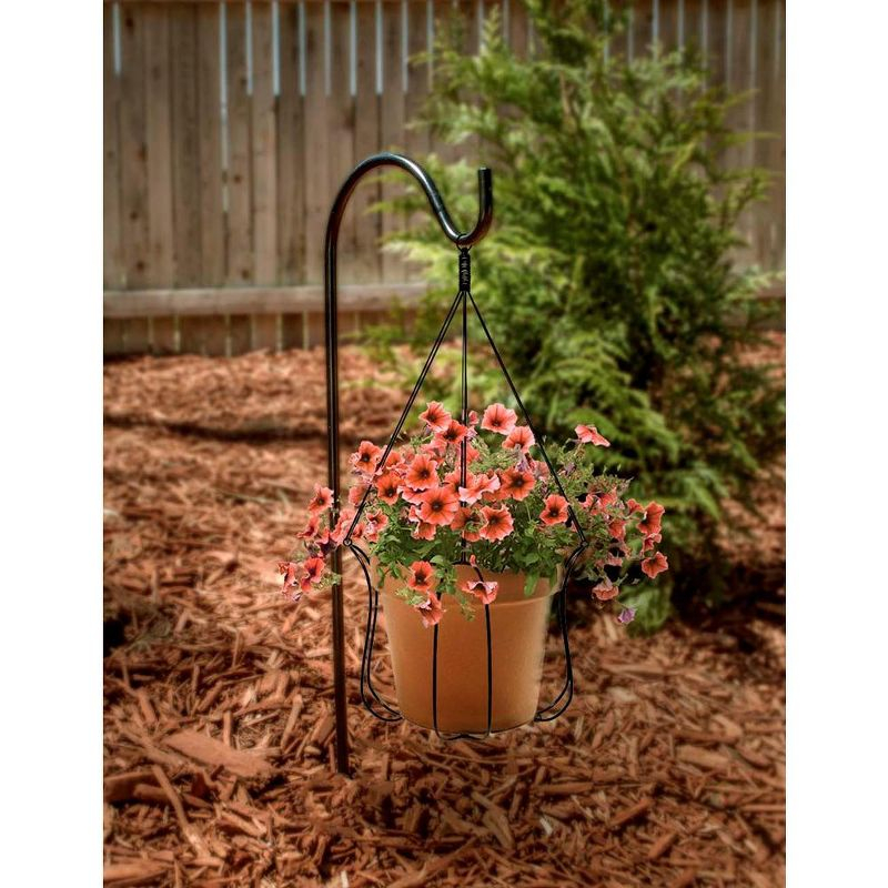 Sorbus Set of 4 Shepherds Hooks for Outdoor - Extendable Garden Stakes for Plants, Lights, Lanterns, Flower Baskets, and More