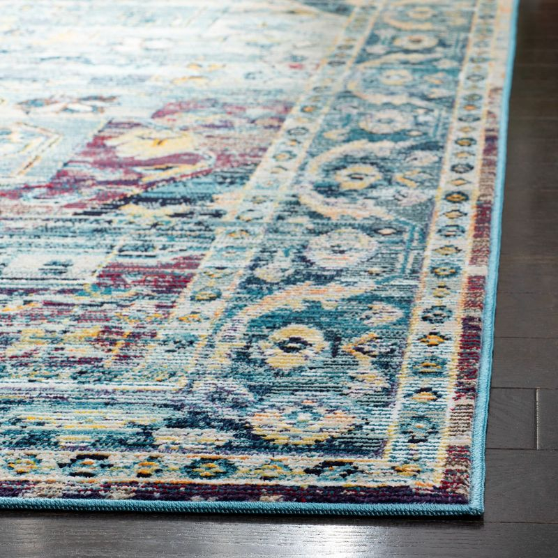 Crystal CRS503 Power Loomed Indoor Area Rug - Teal/Purple - 8'x10' - Safavieh