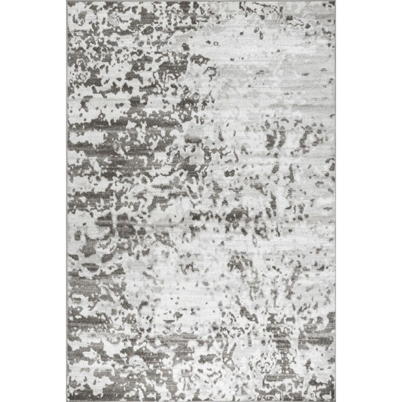 Nuloom Meaghan Abstract 3x5 Accent Indoor Area Rug for Living Room Bedroom Dining Room Entryway Kitchen, Grey/Ivory