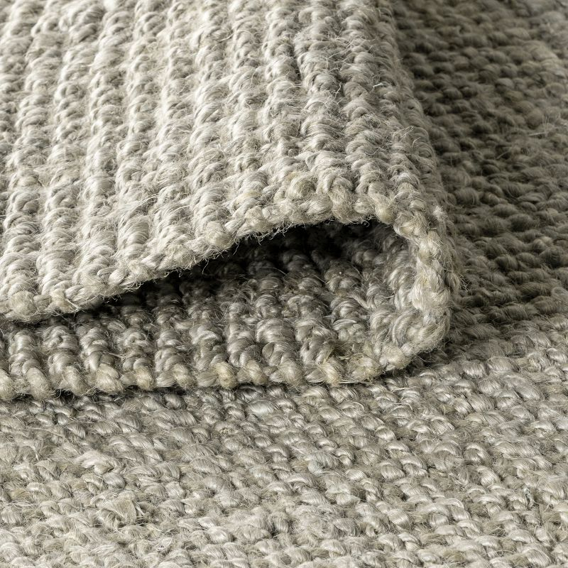 3'x5' Pata Hand Woven Chunky Jute Area Rug, Gray - JONATHAN Y