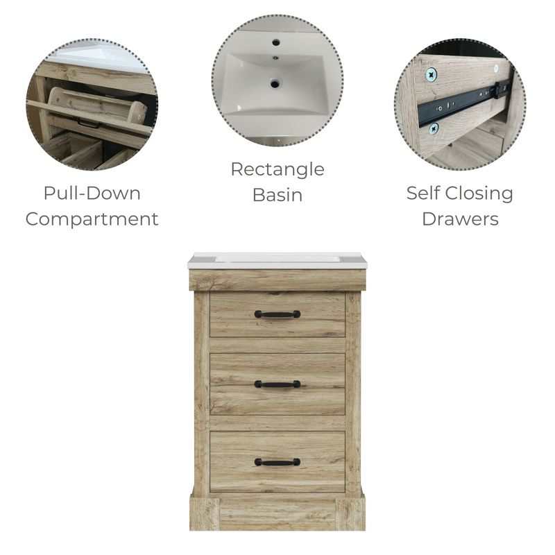 Teamson Home Stratford 22.25" x 24" 2-Door Removable Wall Cabinet, White