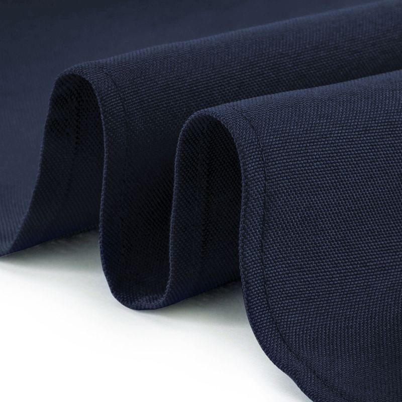 Lann's Linens Polyester Fabric Tablecloth for Wedding, Banquet, Restaurant - 70 x 120 Inch Rectangular - Navy Blue