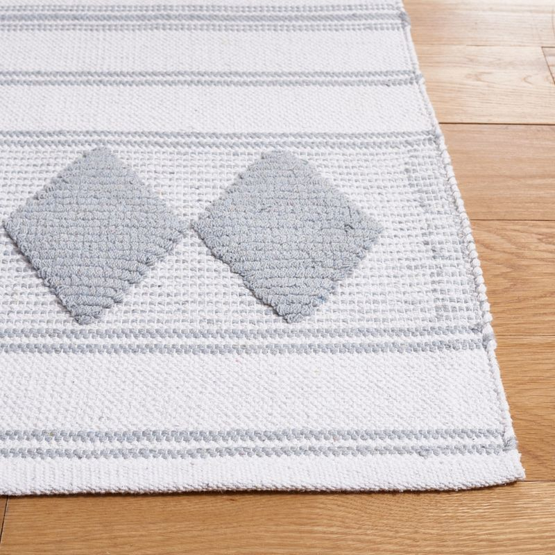 Montauk MTK708 Hand Woven, Flat Weave Indoor Area Rug - Aqua/Ivory - 6'x6' - Safavieh