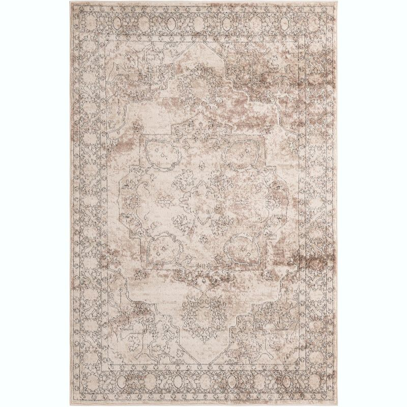 Unique Loom Portland Collection Area Rug - Canby (5' 3" x 8' Rectangle Ivory/Beige)
