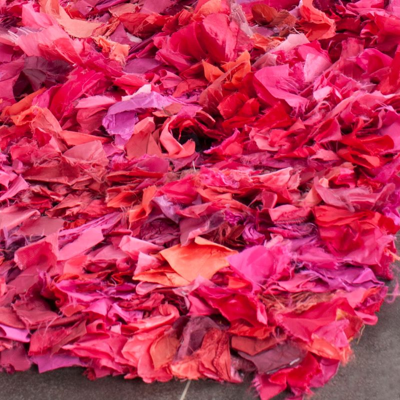 Rio Shag SG951 Hand Woven Indoor Accent Rug - Fuchsia/Multi - 3'x5' - Safavieh