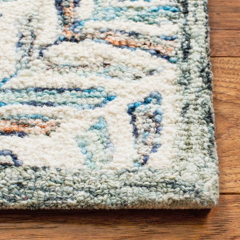 Capri CPR208 Tufted Indoor Area Rug - Ivory/Blue - 9'x12' - Safavieh