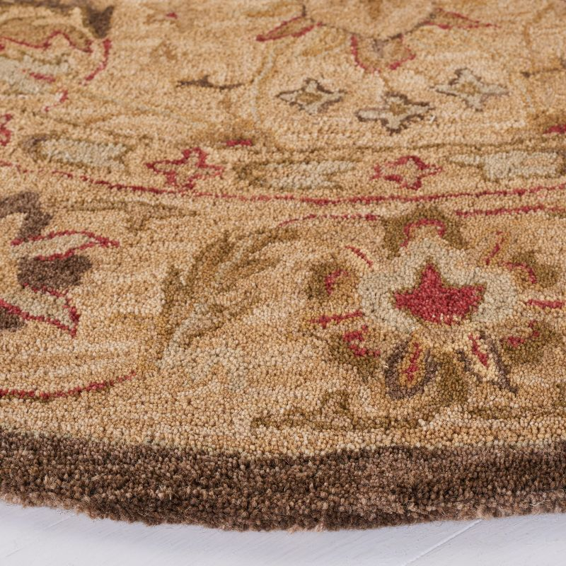 Anatolia AN512 Hand Tufted Indoor Area Rug - Beige/Beige - 4' Round - Safavieh