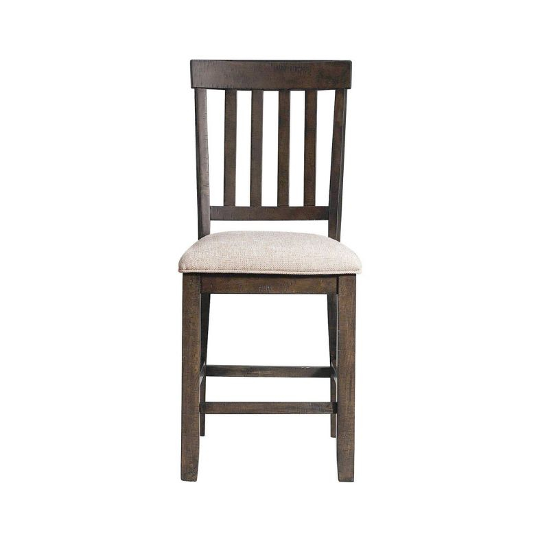 Stanford Slat Counter Height Barstool Brown - Picket House Furnishings