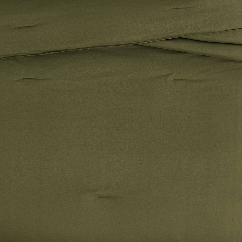 Brooklyn Loom 3pc Full/Queen Flax Linen Comforter Set Moss Green