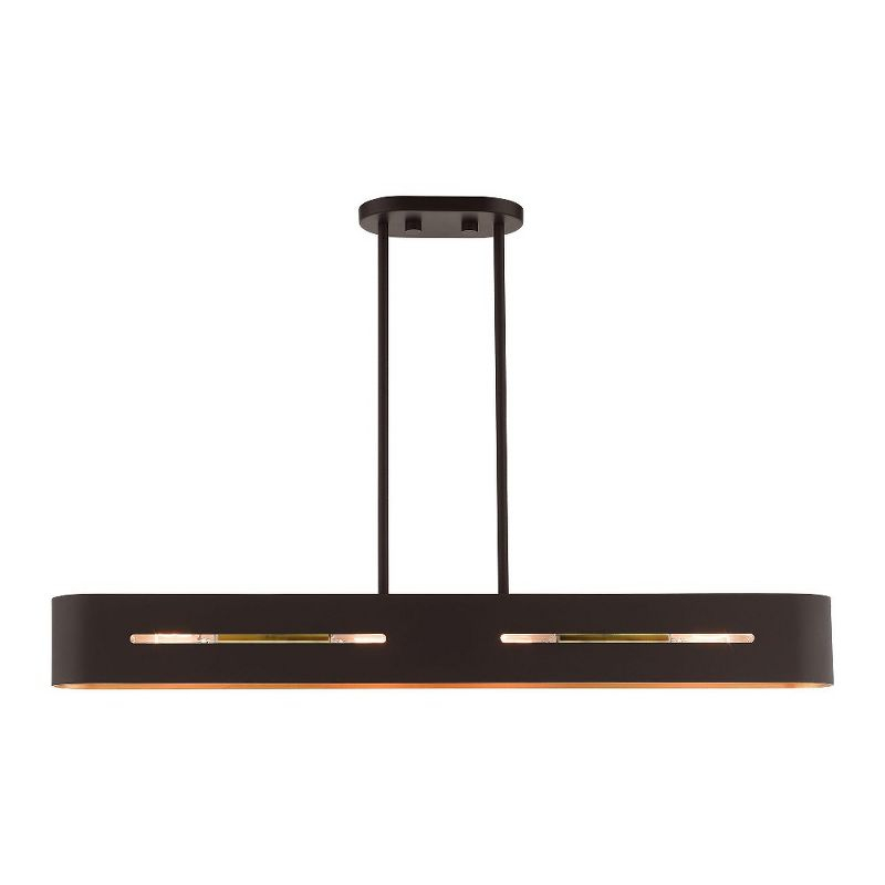 Livex Lighting Rave 4 - Light Chandelier in  Bronze/Antique Brass