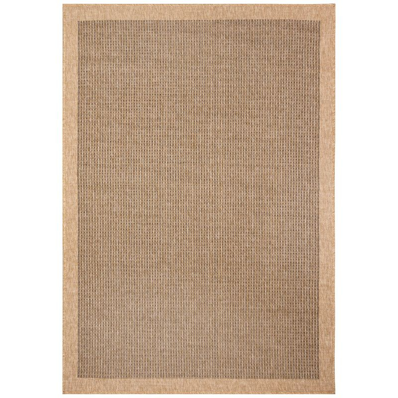 Liora Manne Sahara Texture Border Indoor/Outdoor Rug Natural 3'3" x 4'11"