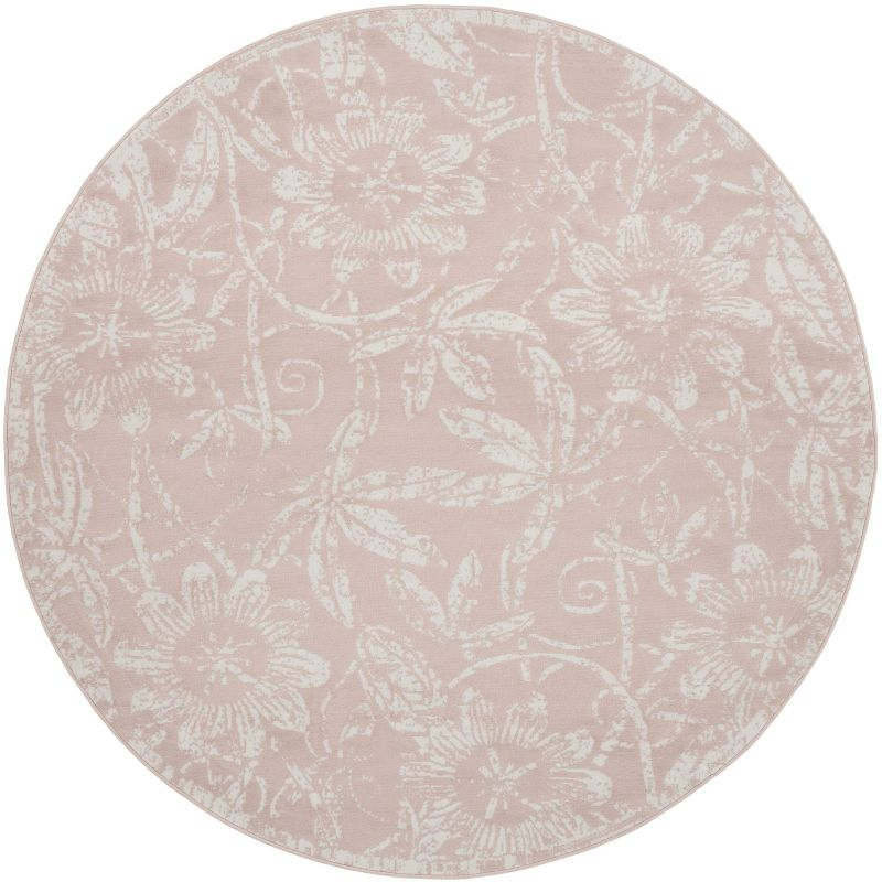 Nourison Whimsicle WHS05 Indoor only Area Rug - Pink 5' x round