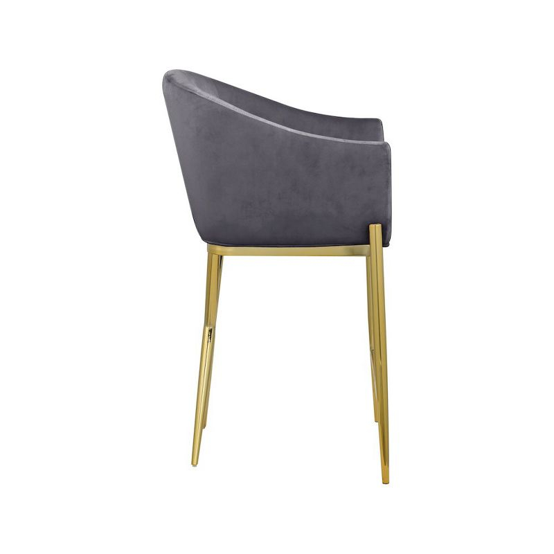 Meridian Furniture,Xavier Grey Velvet Counter Stool