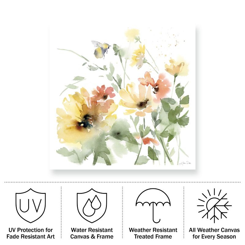 Trademark Fine Art - Katrina Pete 'Sunflower Meadow I' Outdoor Canvas - 18x18