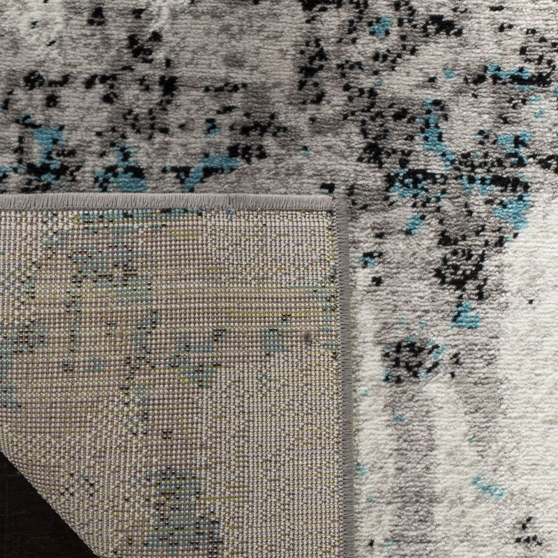 Skyler SKY193 Power Loomed Indoor Area Rug - Grey/Blue - 4'x4' - Safavieh