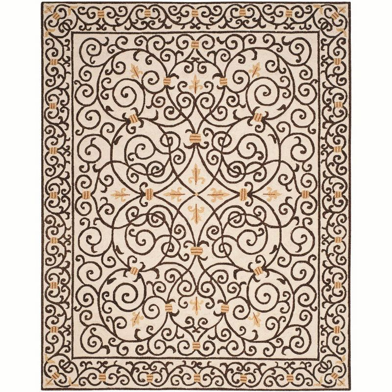 Chelsea HK11 Handmade Area Rug - 8'x10' - Ivory/Dark Brown - Safavieh