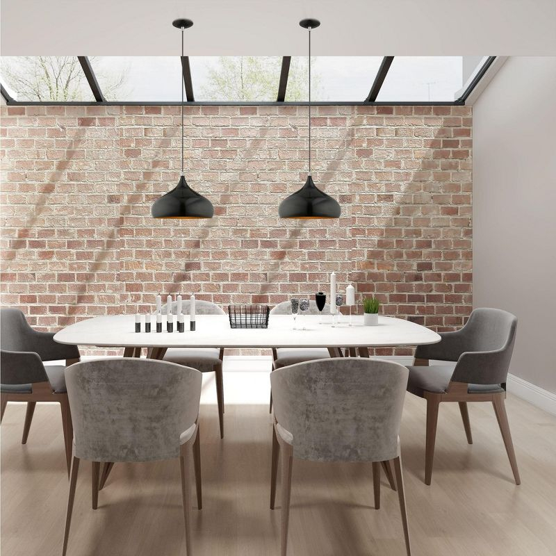 Livex Lighting Metal Shade 1 - Light Pendant in  Shiny Black