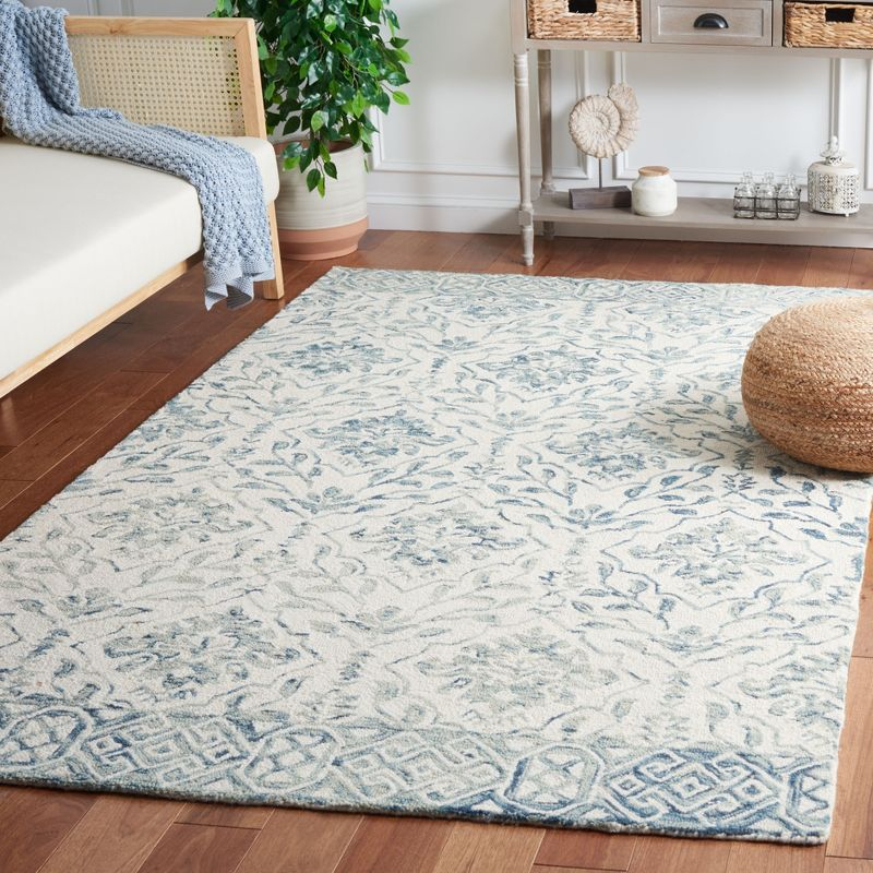 Dip Dye DDY901 Hand Tufted Area Rug - Blue/Ivory - 5'x8' - Safavieh.