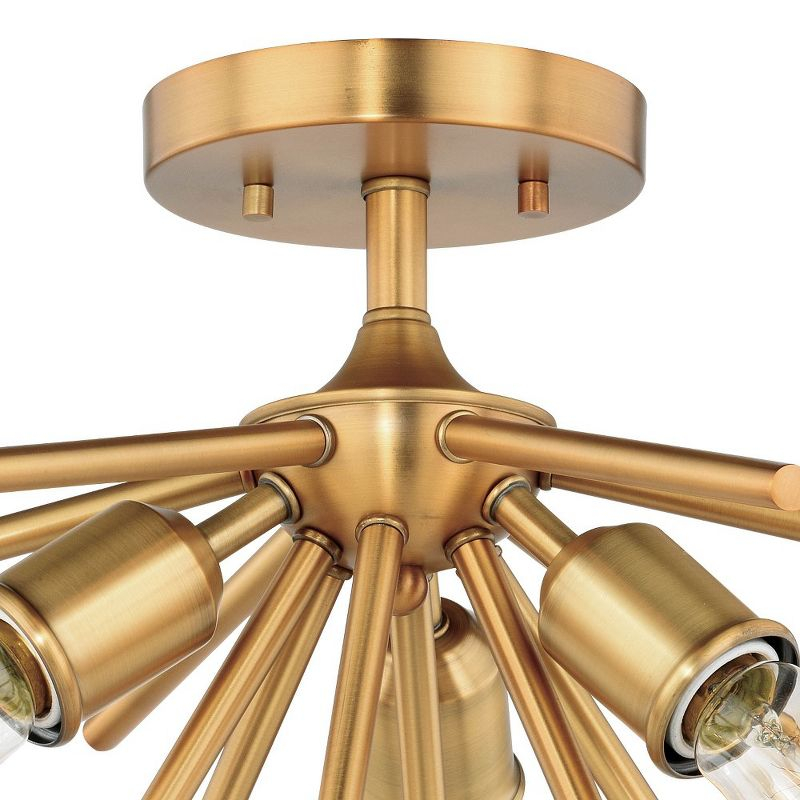 Vaxcel Estelle 3 - Light Flush Mount in  Natural Brass