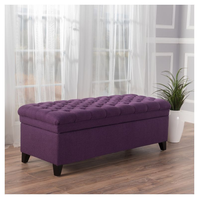 Juliana Storage Ottoman Purple - Christopher Knight Home