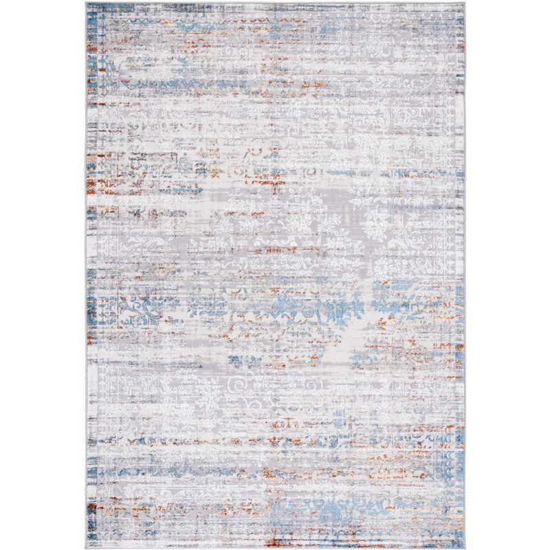 Amelia ALA298 Power Loomed Area Rug - Gray/Blue Gold - 8'x10' - Safavieh.