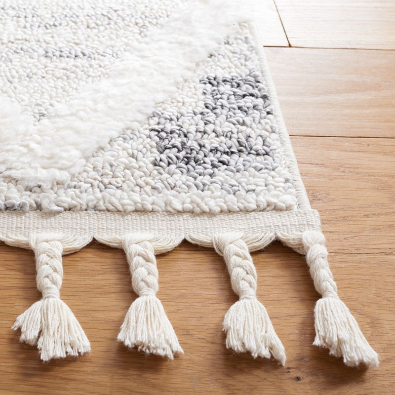 Moroccan Tassel Shag MTS644 Power Loomed Area Rug - Beige/Ivory - 8'x10' - Safavieh.