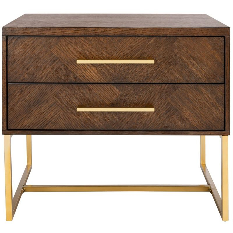 Estelle Nightstand - FOX6262 - Walnut - Safavieh Couture