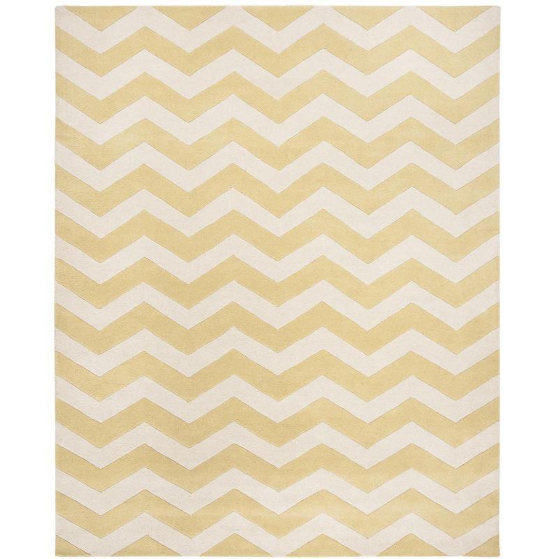 Chatham CHT715 Tufted Indoor Area Rug - Light Gold/Ivory - 8'x10' - Safavieh